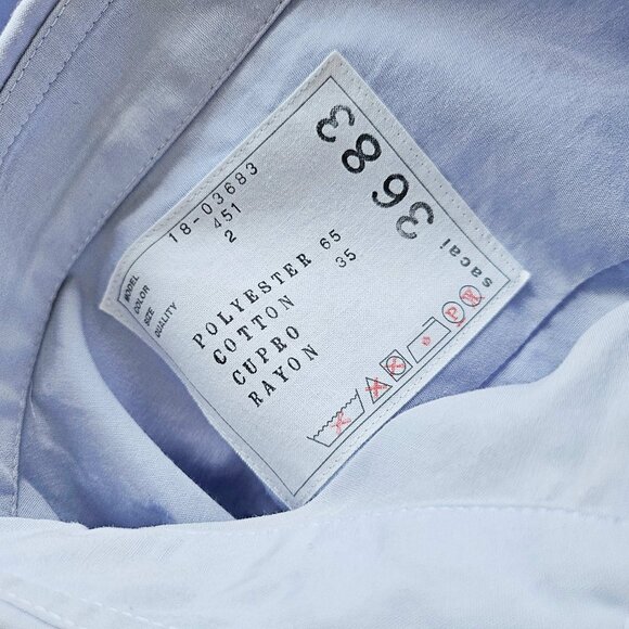 SACAI BLUE SHORT SLEEVES SHIRT (2) - Picture 5 of 9
